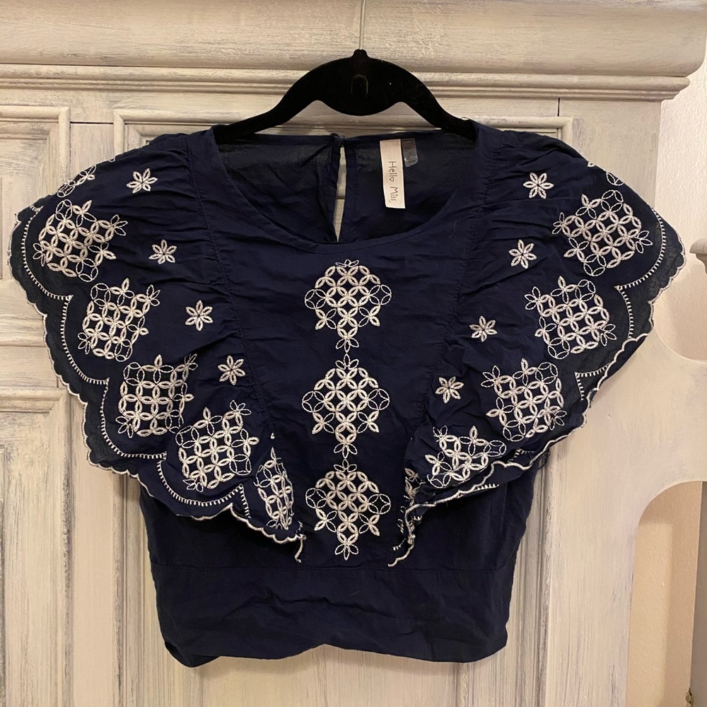 Navy blue blouse